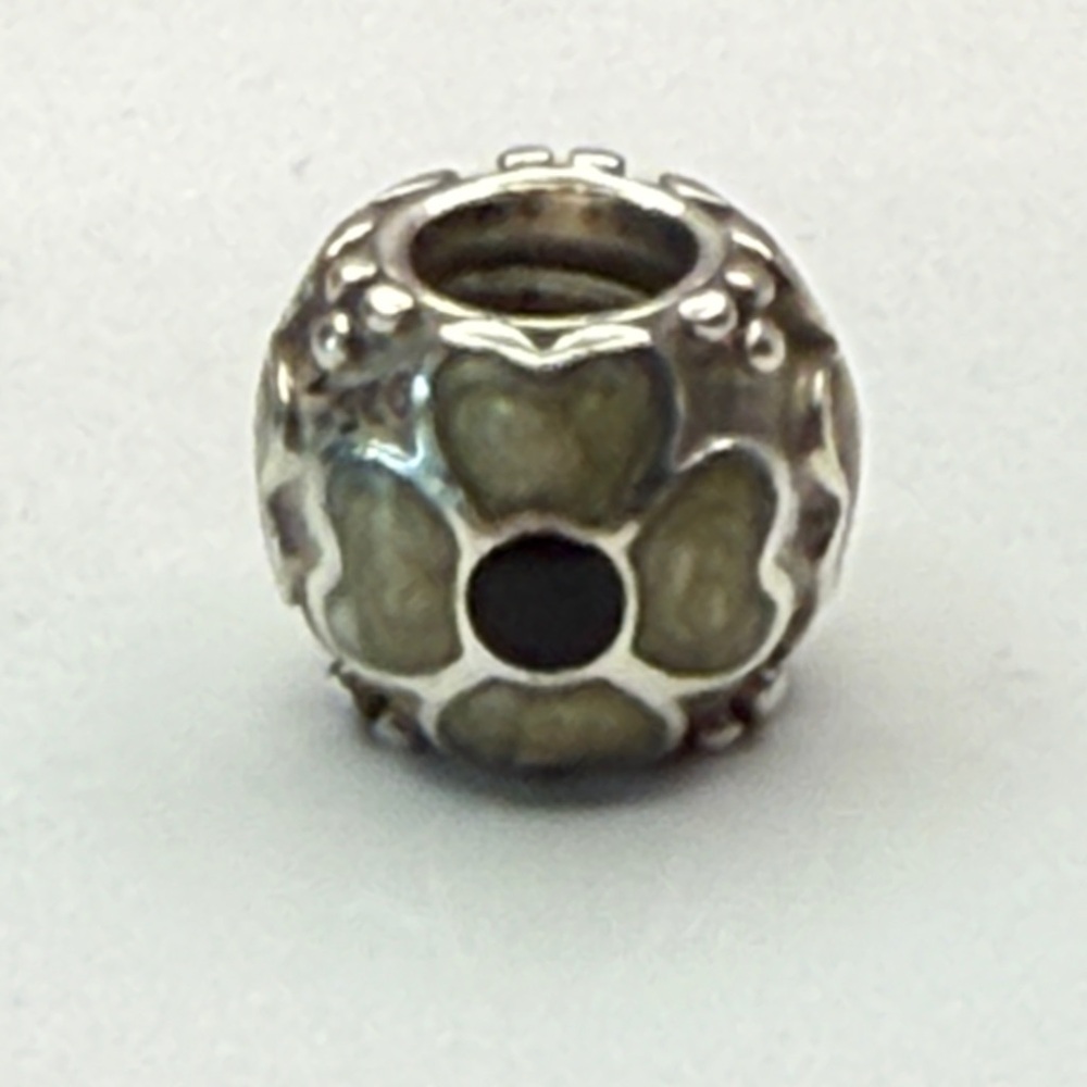 Retired Pandora Ivory Enamel Primrose Flower Charm 790434EN